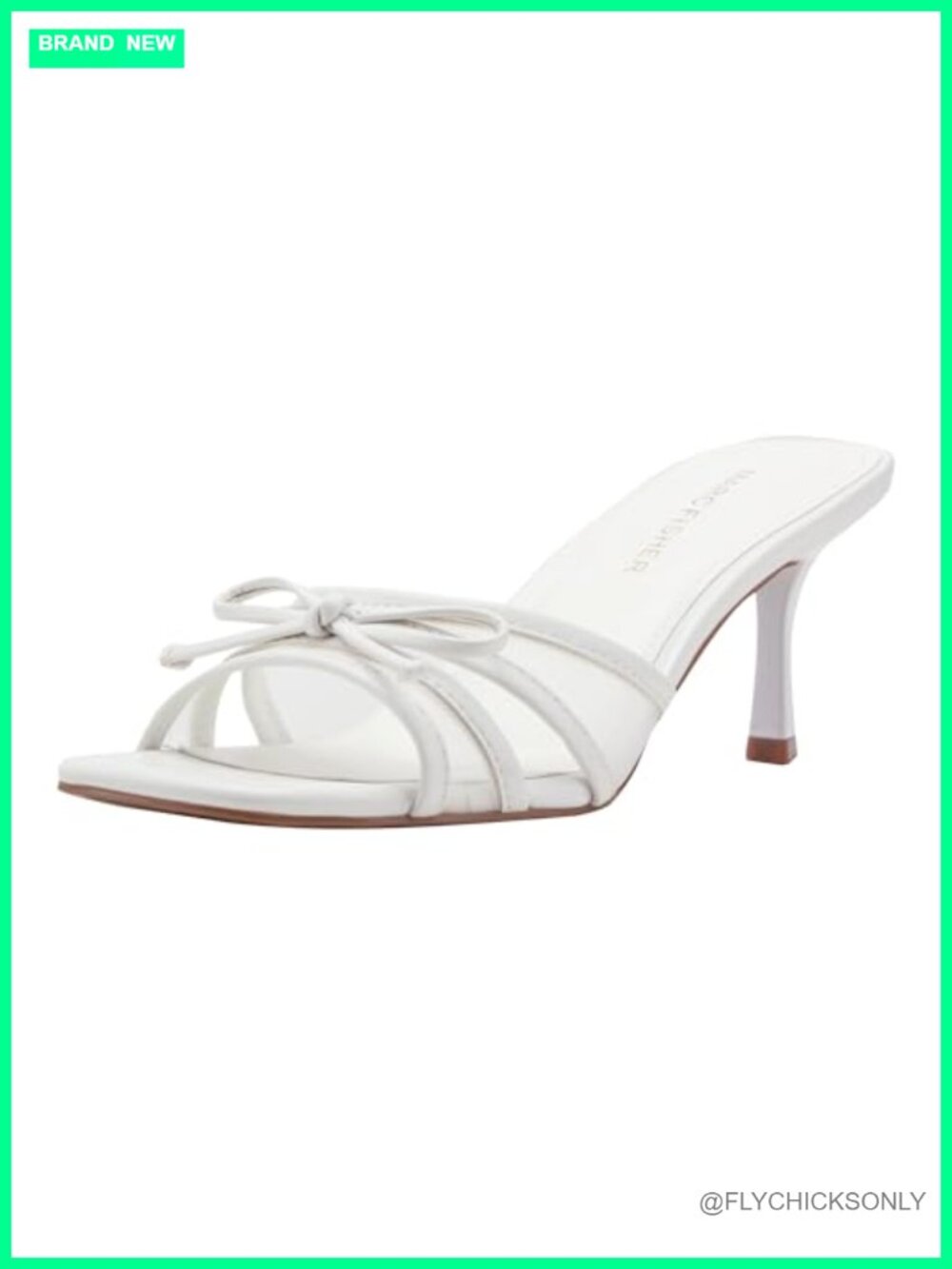 Delphy Slip On Square Toe Stiletto Heeled Sandals Textile Faux Leather